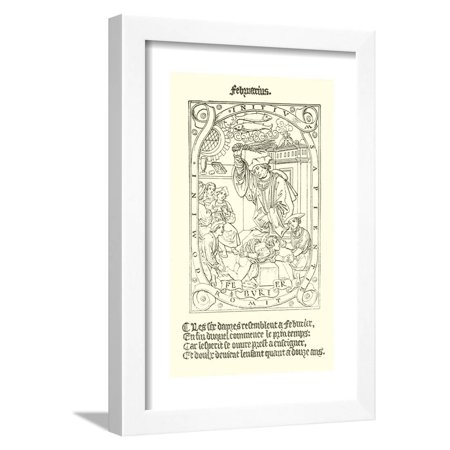 School Scene, Early 16th Century Framed Print Wall Art