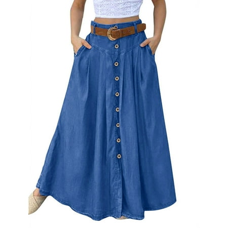 Cuoff Dresses Women s Casual Retro High Waist Solid Color Wrap Button Blue XL
Cuoff Dresses Women s Casual Retro High Waist Solid Color Wrap Button Blue XL