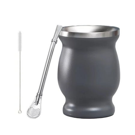 Yerba Mate Cup 304 Stainless Steel Double Wall 8oz Argentine Yerba Mate Gourd Shape With Straw Spoon And Cleaning Brush
Yerba Mate Cup 304 Stainless Steel Double Wall 8oz Argentine Yerba Mate Gourd Shape With Straw Spoon And Cleaning Brush