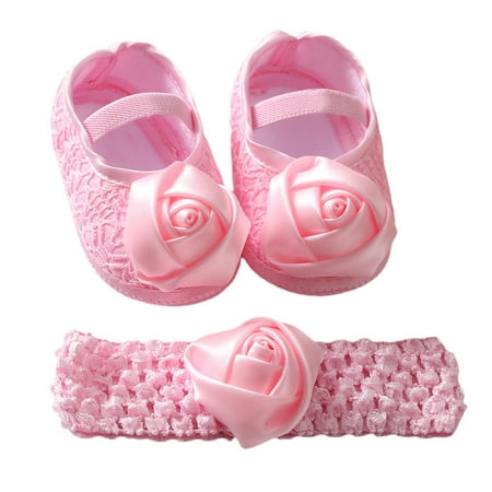 Franhais Baby Girls Flat Shoes Headband Soft Sole Newborn Infant Toddler Rose Flower Wedding Dress Walking Shoes
Franhais Baby Girls Flat Shoes Headband Soft Sole Newborn Infant Toddler Rose Flower Wedding Dress Walking Shoes