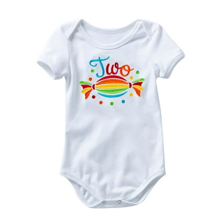 Baby Girls Boys Print Summer Spring Birthday Short Sleeve Romper Bodysuit Clothes 1-2 Years
Baby Girls Boys Print Summer Spring Birthday Short Sleeve Romper Bodysuit Clothes 1-2 Years