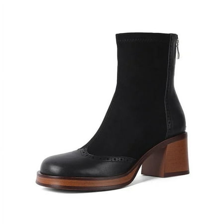 Women Boot Round Toe Back Zipper Autumn/winter COW LEATHER High Heels Boots Brushed Short Boots Shoes for Women
Women Boot Round Toe Back Zipper Autumn/winter COW LEATHER High Heels Boots Brushed Short Boots Shoes for Women