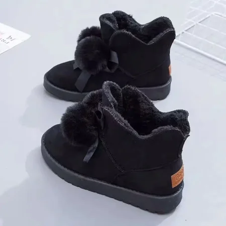 Women‘s Furry Ball Decor Snow Boots Fashion Slip-On Ankle High Snow Shoes Warm Plush Lined Short Boots Women‘s Footwear
Women‘s Furry Ball Decor Snow Boots Fashion Slip-On Ankle High Snow Shoes Warm Plush Lined Short Boots Women‘s Footwear