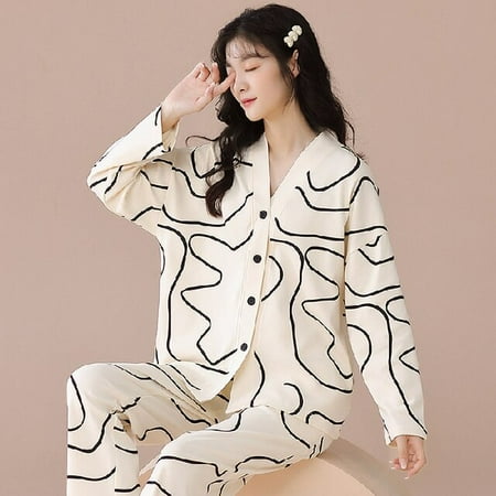 DanceeMangoo Women Sleepwear Suit Autumn Winter Womens Cotton Long Sleeve Pajamas Set Loose Adult Mother Sleepwear Set Soft Home Wear Cloth
DanceeMangoo Women Sleepwear Suit Autumn Winter Womens Cotton Long Sleeve Pajamas Set Loose Adult Mother Sleepwear Set Soft Home Wear Cloth