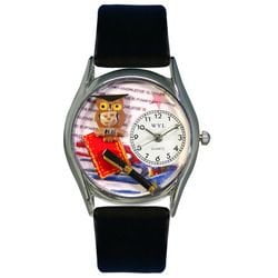 Whimsical Watches Unisex Great Dane Photo Watch with Black Leather