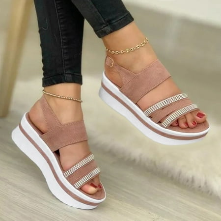 〖Yilirongyumm〗 Pink 39 Sandals Women Ladies Fashion Rhinestone Fish Mouth Platform Buckle Sandals
〖Yilirongyumm〗 Pink 39 Sandals Women Ladies Fashion Rhinestone Fish Mouth Platform Buckle Sandals