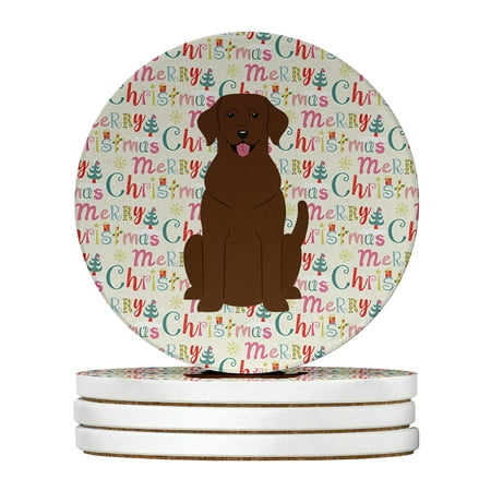 Merry Christmas Chocolate Labrador Large Sandstone Coasters Pack of 4 4 in x 4 in
Merry Christmas Chocolate Labrador Large Sandstone Coasters Pack of 4 4 in x 4 in