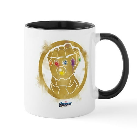 CafePress - Gold Infinity Gauntlet - 11 oz Ceramic Mug - Novelty Coffee Tea Cup