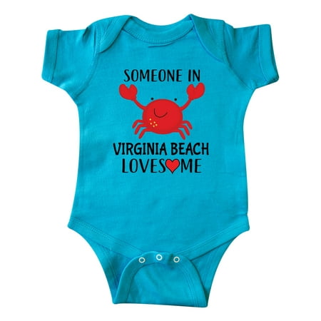 Inktastic Someone in Virginia Beach Loves Me Gift Baby Boy or Baby Girl Bodysuit