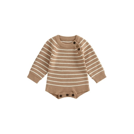 Canrulo Infant Baby Girl Boy Knit Romper Sweater Stripe Long Sleeve Oversized Bodysuit Jumpsuit Warm Fall Winter Outfits Light Pink 12-18 Months
Canrulo Infant Baby Girl Boy Knit Romper Sweater Stripe Long Sleeve Oversized Bodysuit Jumpsuit Warm Fall Winter Outfits Light Pink 12-18 Months