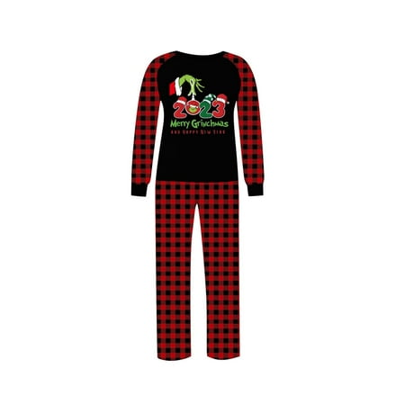 

KANY Dr. Seuss The Grinch Christmas Family Matching Pajamas Grinch Loungewear Outfits Grinch Christmas Pajama Sets for Family Kids/2 Years