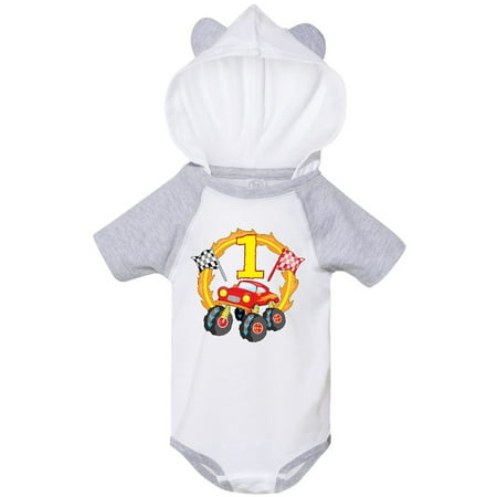 Inktastic Monster Truck 1st birthday Gift Baby Boy or Baby Girl Bodysuit