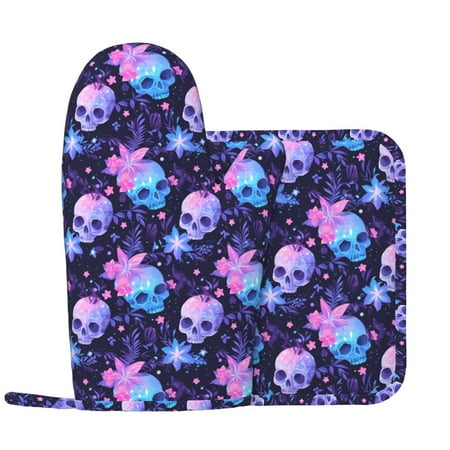 Oven Mitts and Pot Holders Sets Skull starry sky flower leaf Non-Slip Silicone Oven Gloves Potholders Cotton Lining Heat Resistant Gloves Hot Pads for Kitchen Cooking Baking
Oven Mitts and Pot Holders Sets Skull starry sky flower leaf Non-Slip Silicone Oven Gloves Potholders Cotton Lining Heat Resistant Gloves Hot Pads for Kitchen Cooking Baking