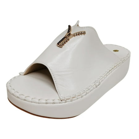 Slippers for Women Wedges Shoes Women Sandals Comfort With Elastic Ankle Strap Casual Bohemian Beach Shoes Slip On Sandals Women Flats Open Toe Womens Slippers Pu White 38
Slippers for Women Wedges Shoes Women Sandals Comfort With Elastic Ankle Strap Casual Bohemian Beach Shoes Slip On Sandals Women Flats Open Toe Womens Slippers Pu White 38