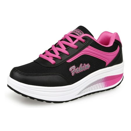 Lightweight Breathable Casual Walking Sport Shoes Lightweight For Outdoor Travel Black 37 Mesh