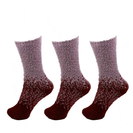 BambooMN M/L Fuzzy Gradient Socks - 05 Mid Centry - 3 prs