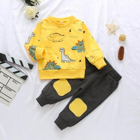 Patgoal Cute Toddler Baby Boy Clothes Autumn Spring Cartoon Dinosaur Pattern Top + Trousers 2 Pieces Set Kids Boys Casual Tracksuit
Patgoal Cute Toddler Baby Boy Clothes Autumn Spring Cartoon Dinosaur Pattern Top + Trousers 2 Pieces Set Kids Boys Casual Tracksuit