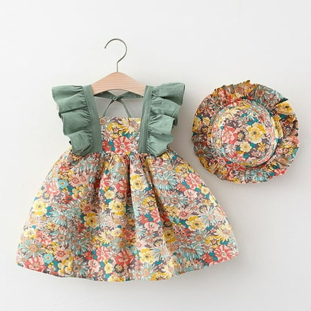 B91xZ Birthday Dresses For Girls Girls Outfits Hat Dress Floral Princess Baby Suspenders Clothes Girls Dress&Skirt Green Size 3-4 Years
B91xZ Birthday Dresses For Girls Girls Outfits Hat Dress Floral Princess Baby Suspenders Clothes Girls Dress&Skirt Green Size 3-4 Years