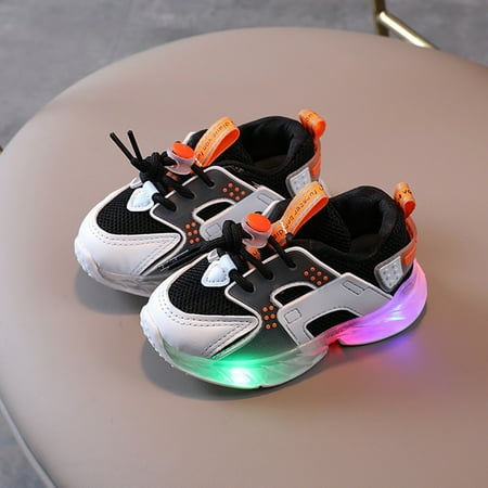 YOHOME Children Light Up Luminous Sports Shoes Girl Boy Net Top Sports