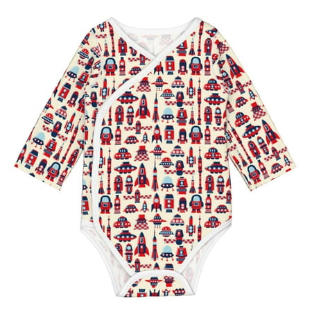 Matuu Rocket Pattern for Baby Long-Sleeve Bodysuit Soft Cotton Comfortable and Breathable Perfect for Newborns and Infants
Matuu Rocket Pattern for Baby Long-Sleeve Bodysuit Soft Cotton Comfortable and Breathable Perfect for Newborns and Infants