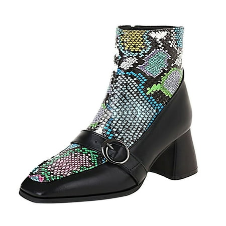 QYZEU Born Inlet Sandals for Women Womens Fashion Boots Women Ankle Boots In Autumn And Winter Fashionable Color Blocking Pattern Comfortable Square Toe Thick Heel
QYZEU Born Inlet Sandals for Women Womens Fashion Boots Women Ankle Boots In Autumn And Winter Fashionable Color Blocking Pattern Comfortable Square Toe Thick Heel