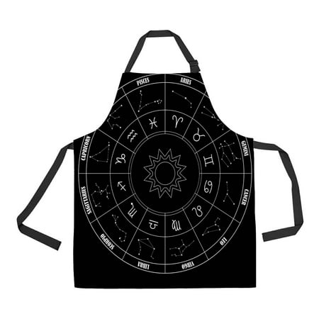 ECZJNT Zodiac circle with astrology sings on the black Adjustable Bib Kitchen Apron with Pockets for Women Men
ECZJNT Zodiac circle with astrology sings on the black Adjustable Bib Kitchen Apron with Pockets for Women Men