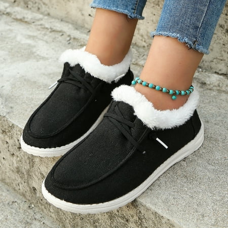 Women s Low Top Fleece Liner Thermal Loafers Flat Lace Up Slip On Shoes Women s Footwear
Women s Low Top Fleece Liner Thermal Loafers Flat Lace Up Slip On Shoes Women s Footwear
