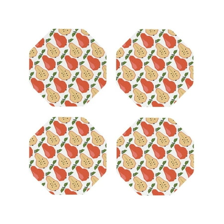 Leather Coasters with Heat-resistant for Drinks Cute Red Pear Green Leaves -标题2 Octagon
Leather Coasters with Heat-resistant for Drinks Cute Red Pear Green Leaves -标题2 Octagon