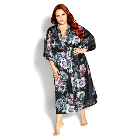 City Chic Women s Plus Size Aurora Floral Robe