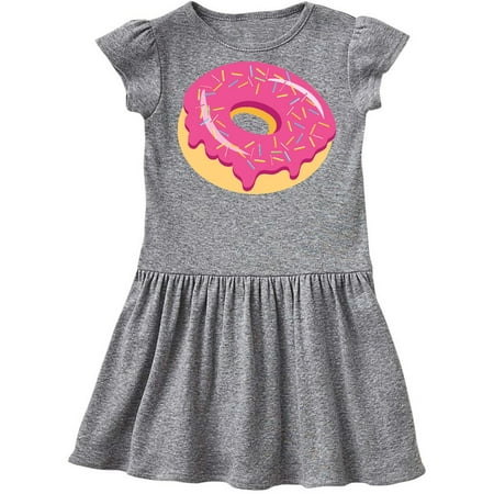 Inktastic Pink Donut with Sprinkles Gift Toddler Girl Dress