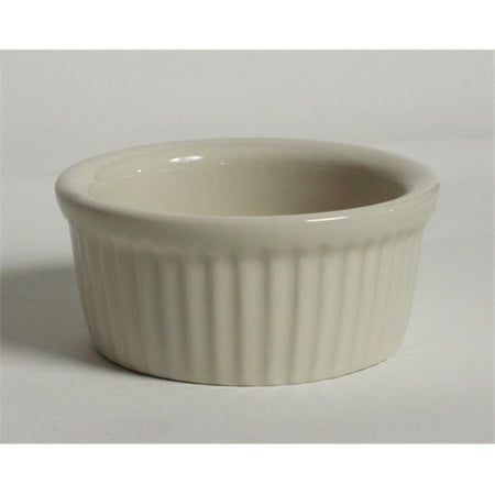 Tuxton China BEX-0452 Ramekin Fluted 4.5 oz. - Eggshell - 4 Dozen