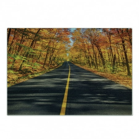 Fall Cutting Board Endless Rural Road Through Vibrant Treed Corridor Landscape Scenic Countryside View Decorative Tempered Glass Cutting and Serving Board Small Size Multicolor by Ambesonne
Fall Cutting Board Endless Rural Road Through Vibrant Treed Corridor Landscape Scenic Countryside View Decorative Tempered Glass Cutting and Serving Board Small Size Multicolor by Ambesonne