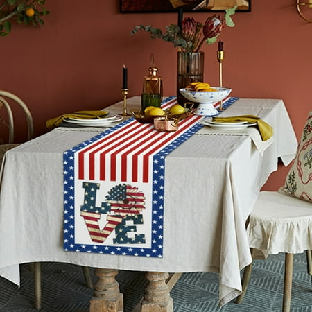 KAOU Convenient Table Runner Heat Insulation Cotton Flax Scratch Resistant Independence Day Table Linen Party Supplies
KAOU Convenient Table Runner Heat Insulation Cotton Flax Scratch Resistant Independence Day Table Linen Party Supplies