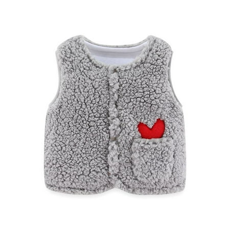 DENGDENG Baby Unisex Button Up Vest Infant Pockets Sleeveless Waistcoat Vest Crew Neck Fleece Fall Winter Warm Clothes Outfit
DENGDENG Baby Unisex Button Up Vest Infant Pockets Sleeveless Waistcoat Vest Crew Neck Fleece Fall Winter Warm Clothes Outfit