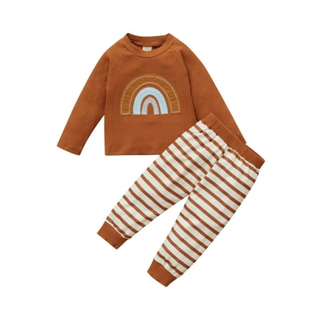 Honeeladyy Winter Coats Toddler Girl&boy Baby Infant Kids Autumn And Winter Suit Long-sleeved Stripe Top + Pants Two-piece Children s Suit Brown Clearance under 10$
Honeeladyy Winter Coats Toddler Girl&boy Baby Infant Kids Autumn And Winter Suit Long-sleeved Stripe Top + Pants Two-piece Children s Suit Brown Clearance under 10$