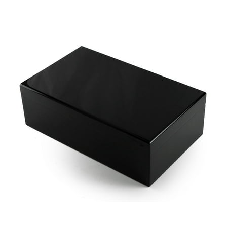 Contemporary Dyed Black Carbalho Classic Style 3 Part 72 Note Reuge Music Box - Tristesse - 3 Parts
