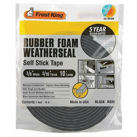 Frost King 3-16 ThickRubber Foam Tape 3-8 x10 ft. R338H R338H ZO-G5228106