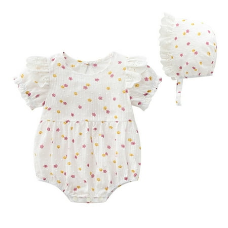 MANHUJI 12-18 Month Girl Clothes Newborn Infant Baby Girls Lace Print Spring Summer Short Sleeve Romper Bodysuit Hat Clothes 3-6 Month Boy Clothes Baby Girl Gifts Baby Girl Clothing (White 73)
MANHUJI 12-18 Month Girl Clothes Newborn Infant Baby Girls Lace Print Spring Summer Short Sleeve Romper Bodysuit Hat Clothes 3-6 Month Boy Clothes Baby Girl Gifts Baby Girl Clothing (White 73)