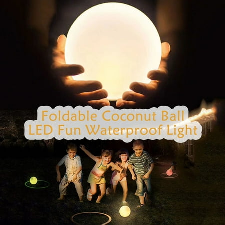 BadyminCSL Foldable Luminous Silicone Personality Charging LED Fun Waterproof Light Ball