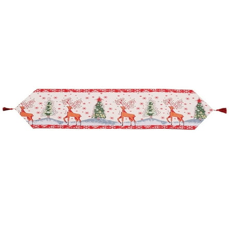 ActFu Christmas Theme Table Runner Knitted Tassel Design Cartoon Increase Atmosphere Heat Insulated Tablecloth for Party
ActFu Christmas Theme Table Runner Knitted Tassel Design Cartoon Increase Atmosphere Heat Insulated Tablecloth for Party