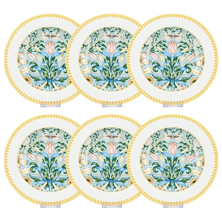 Round Serving Plate Morris Garden Dinner Plate Set of 6 (turquoise) Appetizer Plates Salad Plates Dessert Plates for Home & Kitchen 10.5 (26.5 cm)
Round Serving Plate Morris Garden Dinner Plate Set of 6 (turquoise) Appetizer Plates Salad Plates Dessert Plates for Home & Kitchen 10.5 (26.5 cm)