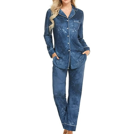 DanceeMangoo Women Pajama Set Long Sleeve Sleepwear Two-Piece Nightwear Soft Comfy Pjs Indoor Wear with Pocket
DanceeMangoo Women Pajama Set Long Sleeve Sleepwear Two-Piece Nightwear Soft Comfy Pjs Indoor Wear with Pocket