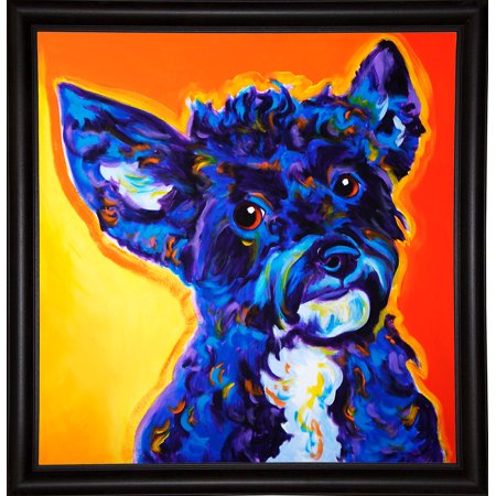 Pebbles-DAWART125656 Print 15"x14.5" by DawgArt in a Bistro Expresso
