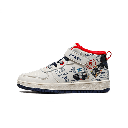 TARANIS Boys Skate Shoes Soft-soled Non-slip Fleece High Top Sneakers For Winter