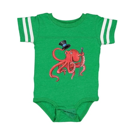 Inktastic Formal Octopus with Top Hat and Cane Gift Baby Boy or Baby Girl Bodysuit