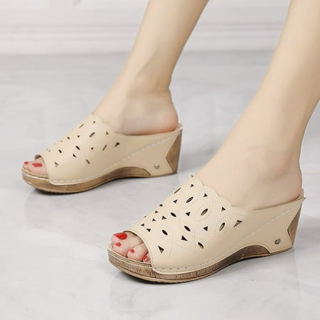 Slippers for Women Gnobogi Large Size Foreign Trade Slope With Fish Mouth Slippers Hollow Out Wear Shoes
Slippers for Women Gnobogi Large Size Foreign Trade Slope With Fish Mouth Slippers Hollow Out Wear Shoes