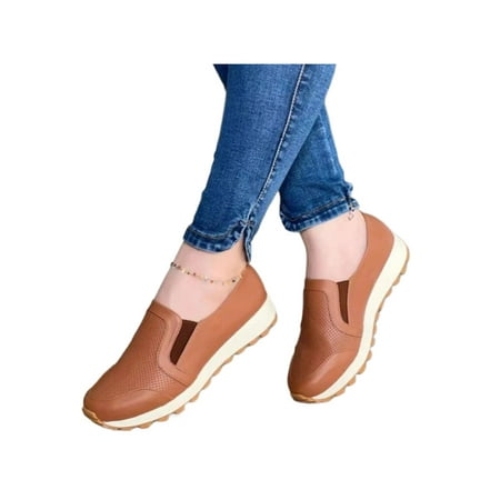 Sanviglor Womens Walking Shoe Comfort Sneakers Non-Slip Flats Sports Fashion Lightweight Casual Shoes Driving Slip On Brown 5.5
Sanviglor Womens Walking Shoe Comfort Sneakers Non-Slip Flats Sports Fashion Lightweight Casual Shoes Driving Slip On Brown 5.5