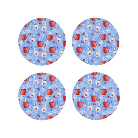 Fuzoiu coffee love cup winter Print Leather Coasters Set Drink Coasters Set of 4 for Tabletop Protection Durable PVC Coasters Home Décor and Housewarming Gift-Round Shape
Fuzoiu coffee love cup winter Print Leather Coasters Set Drink Coasters Set of 4 for Tabletop Protection Durable PVC Coasters Home Décor and Housewarming Gift-Round Shape