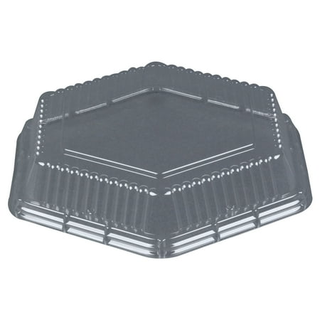Genpak Smartset Overcap Hexagon Tray Lid For HX010-3L Serving Platter, Clear | 200/Case