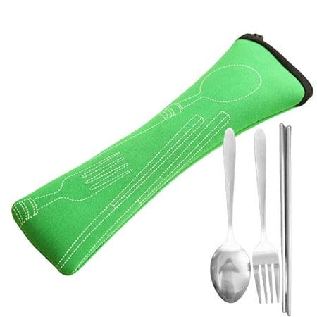 Temacd 3 Pcs Fork Spoon Chopsticks Travel Stainless Steel Cutlery Portable Camping Bag
Temacd 3 Pcs Fork Spoon Chopsticks Travel Stainless Steel Cutlery Portable Camping Bag